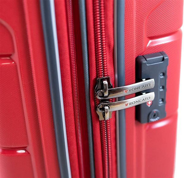 TSA záras bőrönd Roncato Flight DLX 55 EXP, piros Jellemzők/technológia