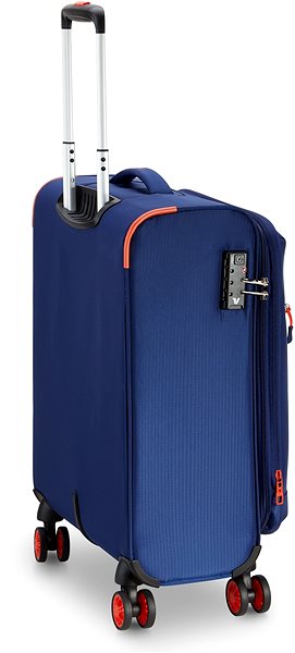 Cestovný kufor Roncato Lite Print, 55 cm, 4 kolieska, EXP modrý Bočný pohľad