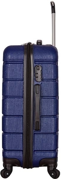Cestovní kufr TUCCI T-0103 L, modrá Boční pohled