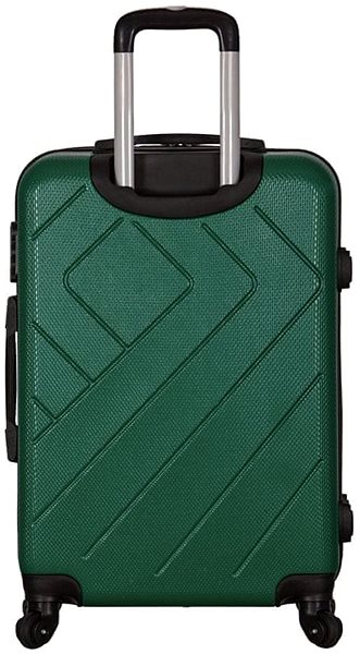 Cestovný kufor TUCCI T-0108 ABS – zelený Zadná strana