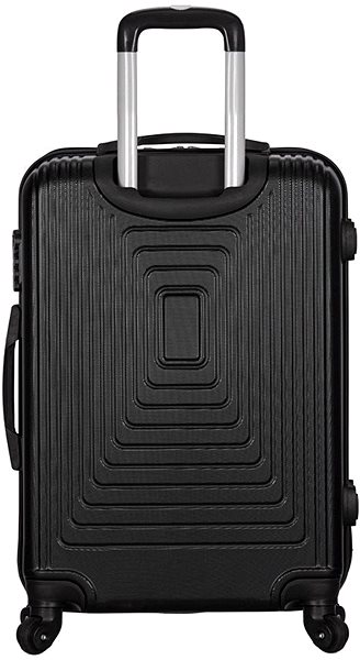 Cestovný kufor TUCCI T-0110 ABS – čierny Zadná strana