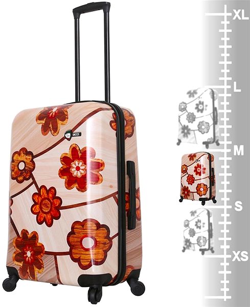 Cestovný kufor MIA TORO M1355 Ricci Wood Mozaic Flowers M ...
