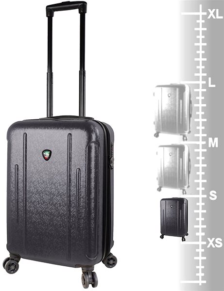 Cestovný kufor Mia Toro M1239/3-S – čierna Tabuľka veľkostí