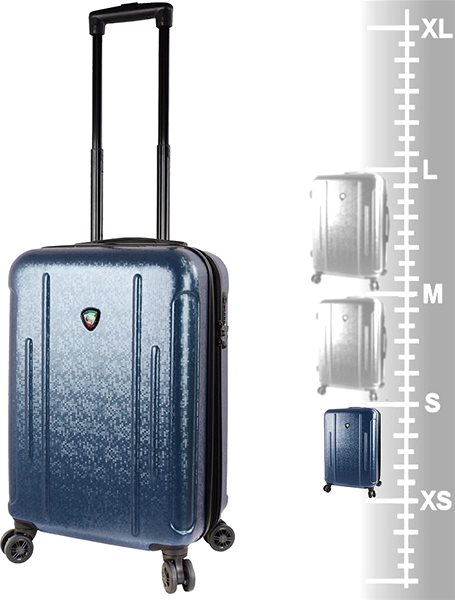 Cestovný kufor Mia Toro M1239/3-S – modrý Tabuľka veľkostí