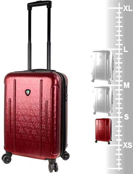 Cestovný kufor Mia Toro M1239/3-S – vínový Tabuľka veľkostí