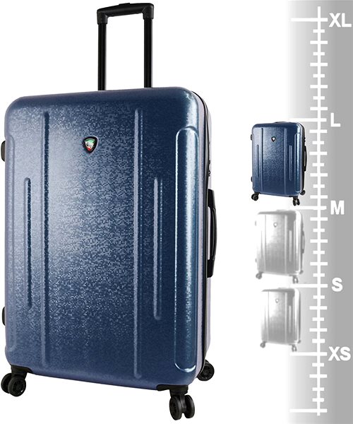 Cestovný kufor Mia Toro M1239/3-L – modrá Tabuľka veľkostí