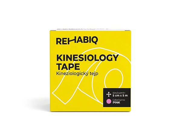 Kineziológiai tapasz Rehabiq Kinesiology Tape, rózsaszín, 5 cm × 5 m ...