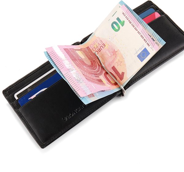 Peňaženka Roncato Pánska peňaženka s klipsou čierna Vlastnosti/technológia