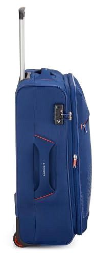 Cestovný kufor Roncato CROSSLITE M, 2 kolieska, modrý Bočný pohľad