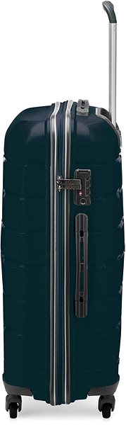Cestovný kufor s TSA zámkom Modo by Roncato DELTA M modrý 68 × 46 × 26 cm Bočný pohľad