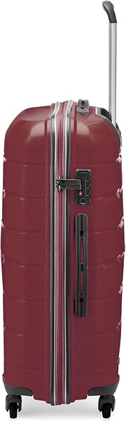 Cestovný kufor s TSA zámkom Modo by Roncato DELTA M červený 68 × 46 × 26 cm Bočný pohľad