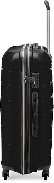 Cestovný kufor s TSA zámkom Modo by Roncato DELTA M čierny 68 × 46 × 26 cm Bočný pohľad