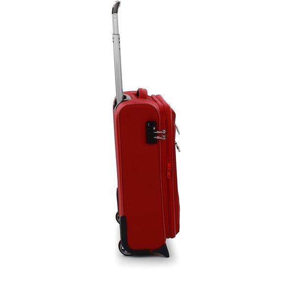 Cestovný kufor Modo by Roncato PENTA S červený 55 × 40 × 20/23 cm Bočný pohľad