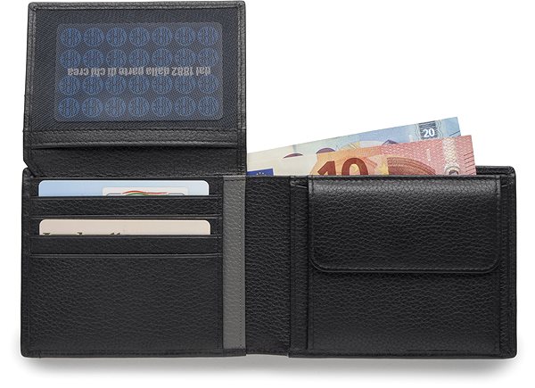Wallet Roncato men's wallet with flap Alaska black .