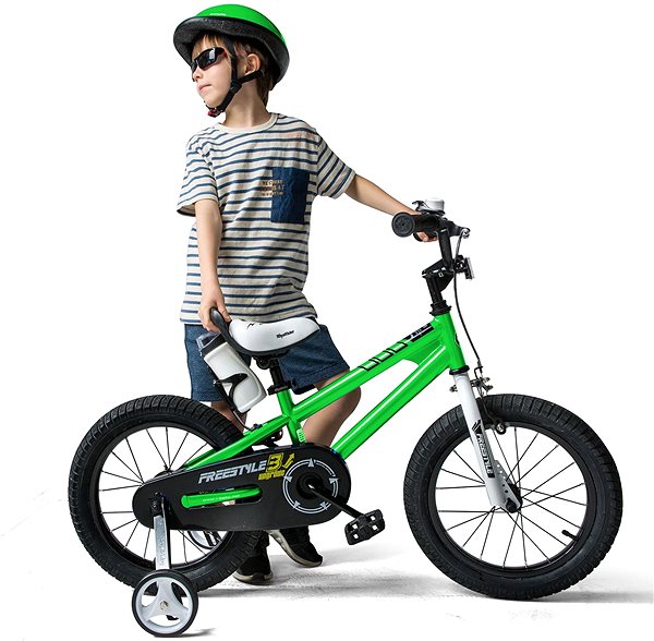 Gyerek kerékpár RoyalBaby FREESTYLE 14“ zöld ...