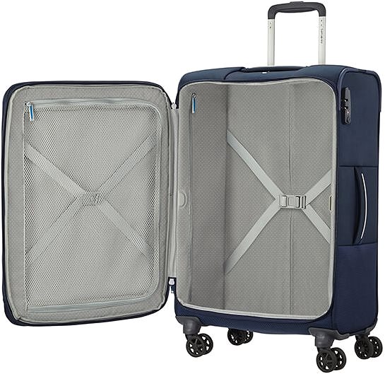 Bőrönd Samsonite Popsoda Spinner 66 EXP Dark Blue Jellemzők/technológia 2