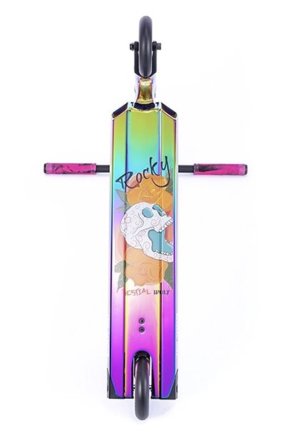 Freestyle Scooter Bestial Wolf Rocky R12, Rainbow Lateral view