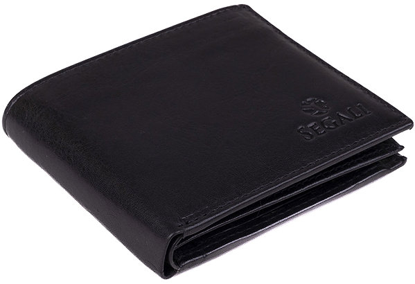 Wallet SEGALI Men's wallet leather 985, black .