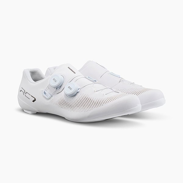 Kerékpáros cipő Shimano országúti cipő SH-RC703, férfi, fehér, 47, széles ...