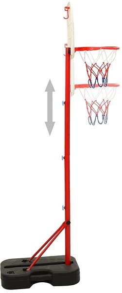 Basketbalový kôš Shumee Prenosný basketbalová súprava nastaviteľná 138,5 – 166 cm ...