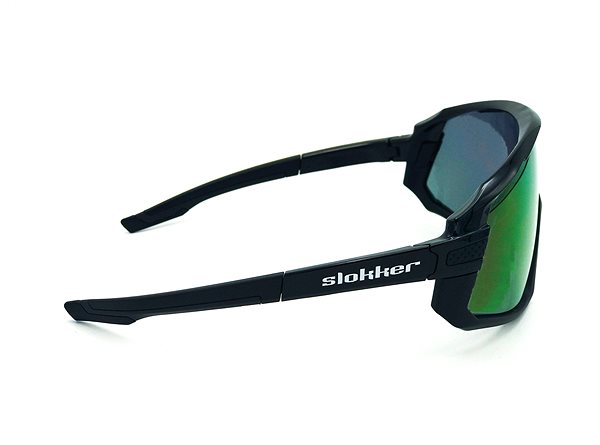 Kerékpáros szemüveg Slokker Maxim Glossy Black / Black Matt Oldalnézet