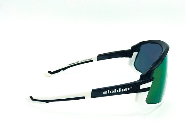 Kerékpáros szemüveg Slokker Maxim Black / White Oldalnézet