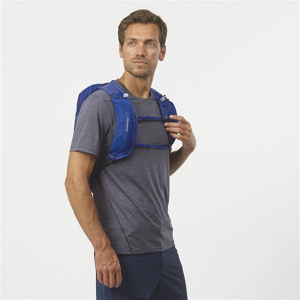 Salomon XT 10 Unisex Surf the Web/Black Iris Sports Backpack with Hydration Bag.