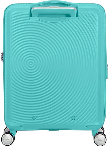 Cestovní kufr American Tourister Soundbox Spinner 55 EXP Poolside Blue Zadní strana
