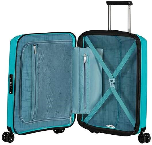 Cestovný kufor American Tourister Aerostep Spinner 55 EXP Turquoise Tonic ...