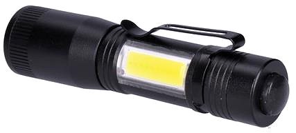 Zseblámpa Solight LED fémlámpa 3W + COB, 150 + 60lm, AA, fekete ...