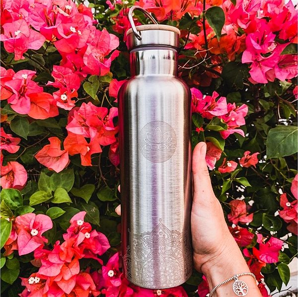 Láhev na pití YOGGYS - Termo ECO-LÁHEV stříbrná 750 ml ...