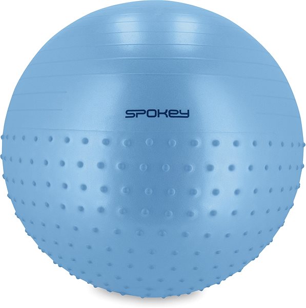Fitlopta Spokey Half Fit 2 v 1 Masážna gymnastická lopta, 75 cm, modrá ...
