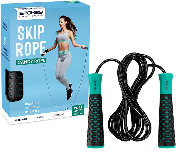 Ugrálókötél Spokey Candy Rope - zöld ...