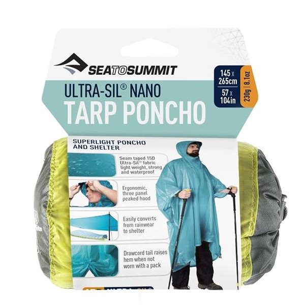 Pláštěnka Sea to summit Tarp Poncho 15D Ultra-Sil® Lime ...