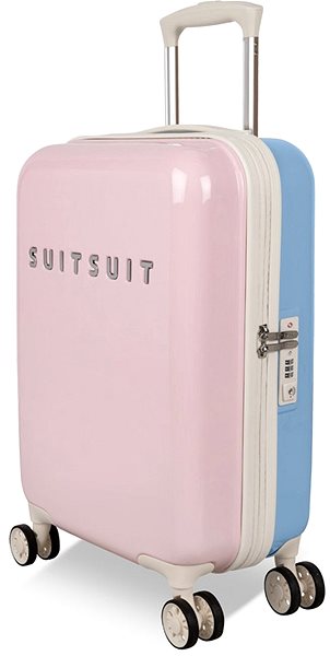 Cestovný kufor SUITSUIT TR-1206 S, Fabulous Fifties DUO Pink & Blue ...