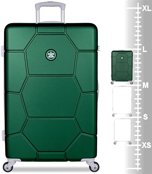 Bőrönd SUITSUIT TR-1262 Caretta Jungle Green, L-es méret - 83 l Mérettáblázat
