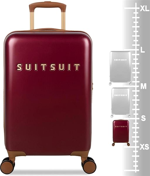 Bőrönd SUITSUIT TR-7111 S, Classic Biking Red Mérettáblázat