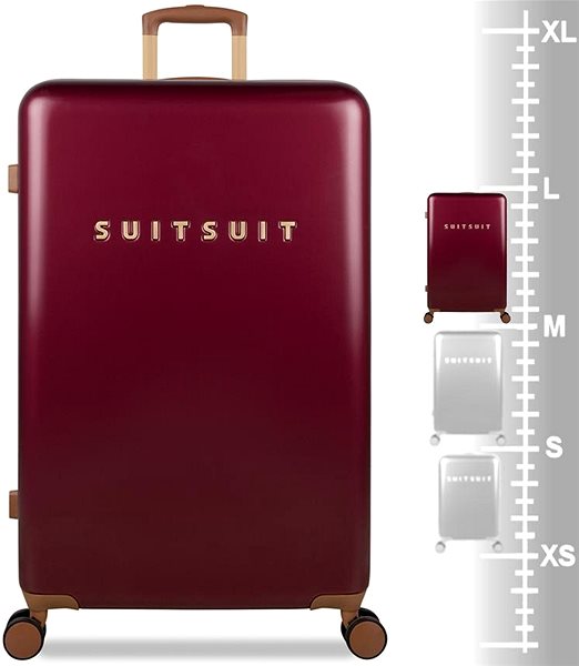 Cestovný kufor SUITSUIT TR-7111 L, Classic Biking Red Tabuľka veľkostí