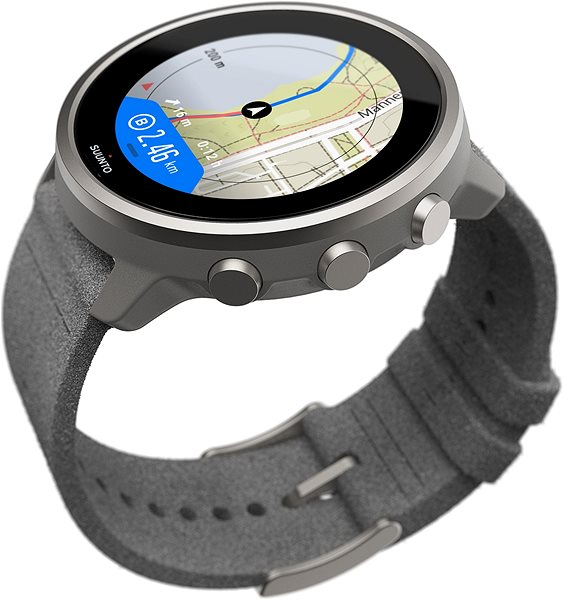 Smartwatch SUUNTO 7 Stone Gray Titanium Seitlicher Anblick