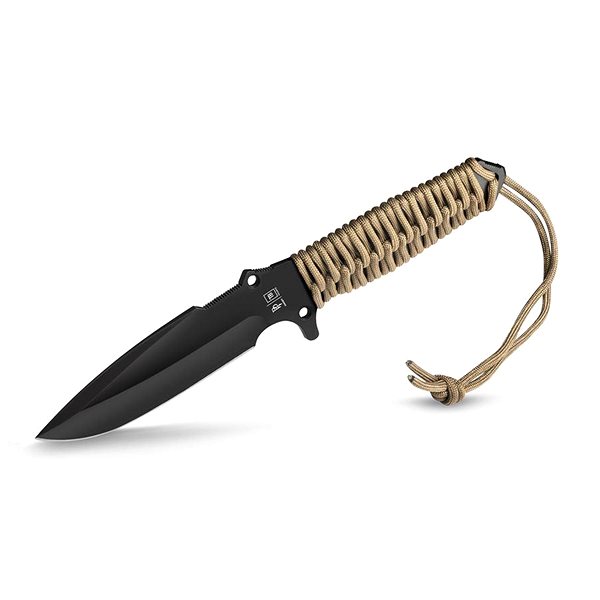Pocket knife TB Outdoor Maraudeur, Paracord 550 ®, smooth blade, Kydex - Coyote brown .