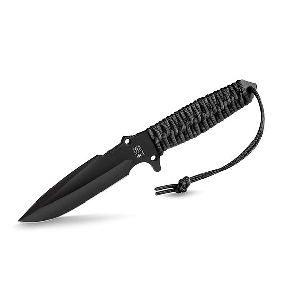 Pocket knife TB Outdoor Maraudeur, Paracord 550 ®, smooth blade, Kydex - Black .