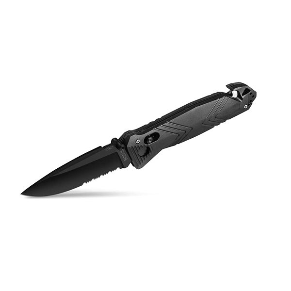 Pocket knife TB Outdoor CAC Army PA6 CH, combination blade, corkscrew - Black .