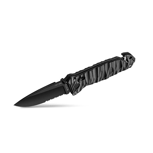TB Outdoor CAC Army PA6 TX pocket knife, combined blade - Black .