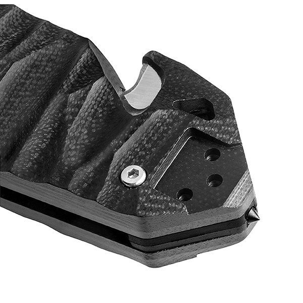 TB Outdoor CAC Army PA6 TX pocket knife, combined blade - Black .