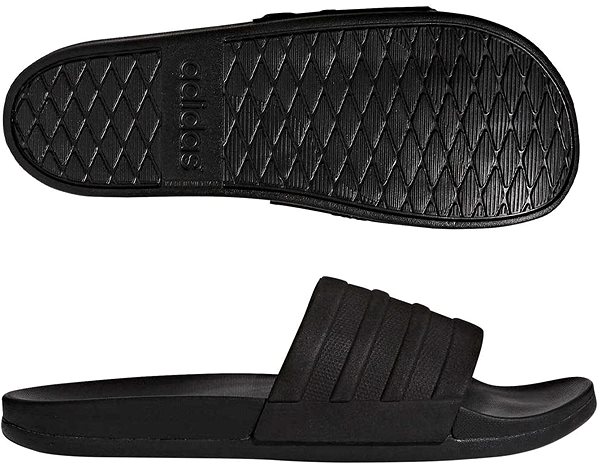 Adidas Adilette Cloudfoam Triple Black Slides Sandals For Men With Box |  Lazada PH