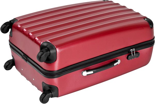 Sada kufrov Súprava 3 pevných cestovných kufrov červená ...