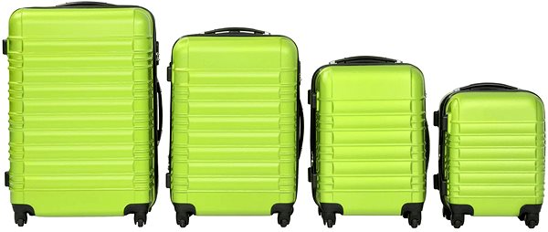Sada kufrov Škrupinové cestovné kufre súprava 4 ks zelené ...