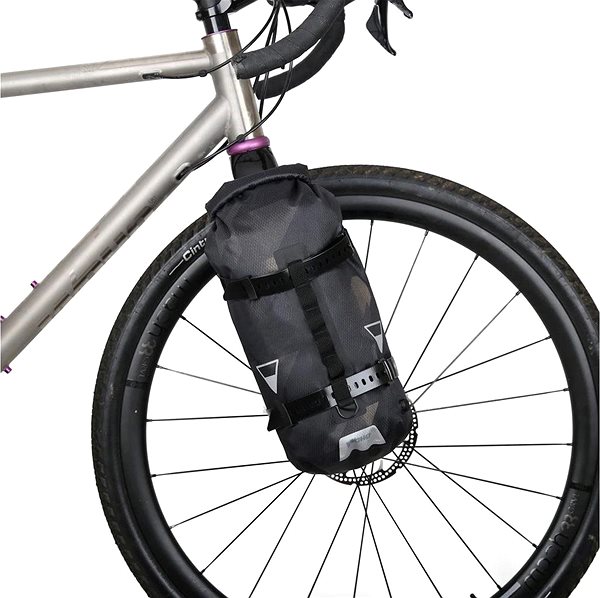 Kerékpáros táska WOHO X-TOURING DRY BAG Diamond CyberCam fekete táska, 7 L Lifestyle