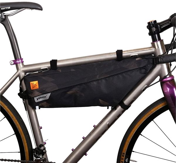 Taška na bicykel WOHO rámová taška X-TOURING Diamond CyberCam čierna S Lifestyle