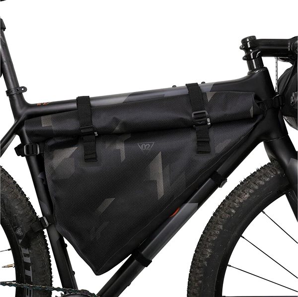 Kerékpáros táska WOHO vázra való táska X-TOURING DRY Diamond CyberCam fekete, M Lifestyle